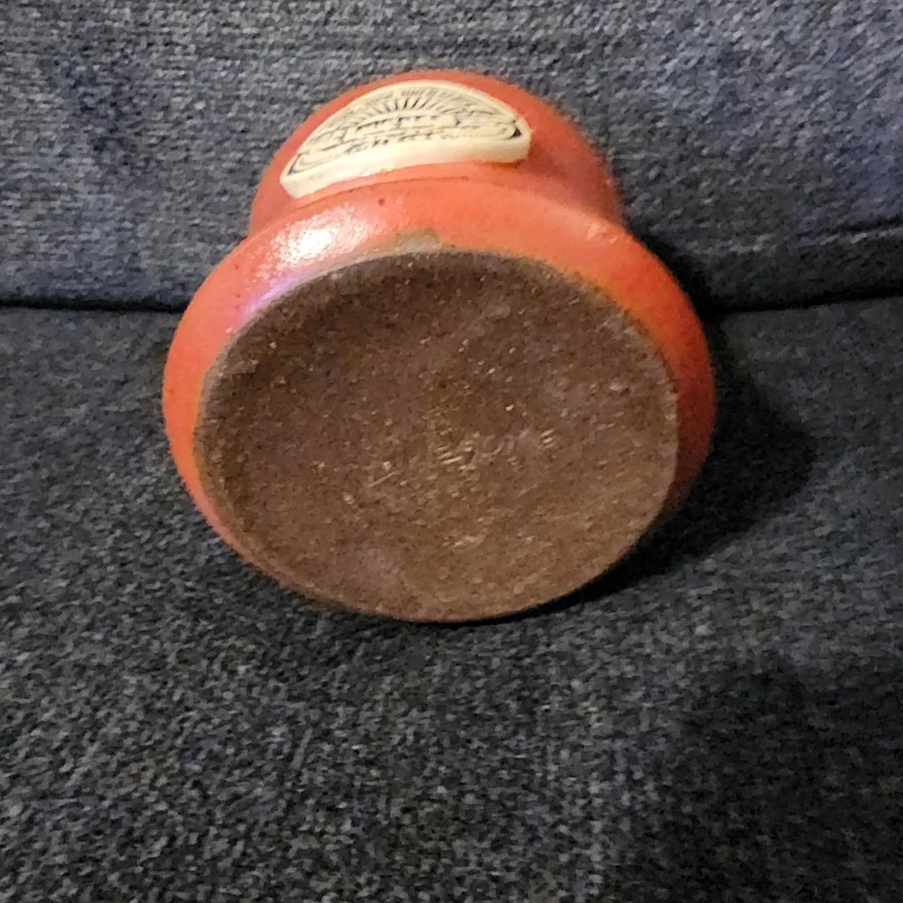 Higbee Honey Red Glazed Butter Crock.‎ Bees. Pottery. Signed